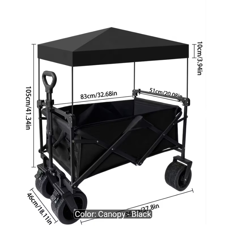 *New* Heavy Duty Wagon with Canopy | Large | Price Firm | 250lb Capacity | Color - Black