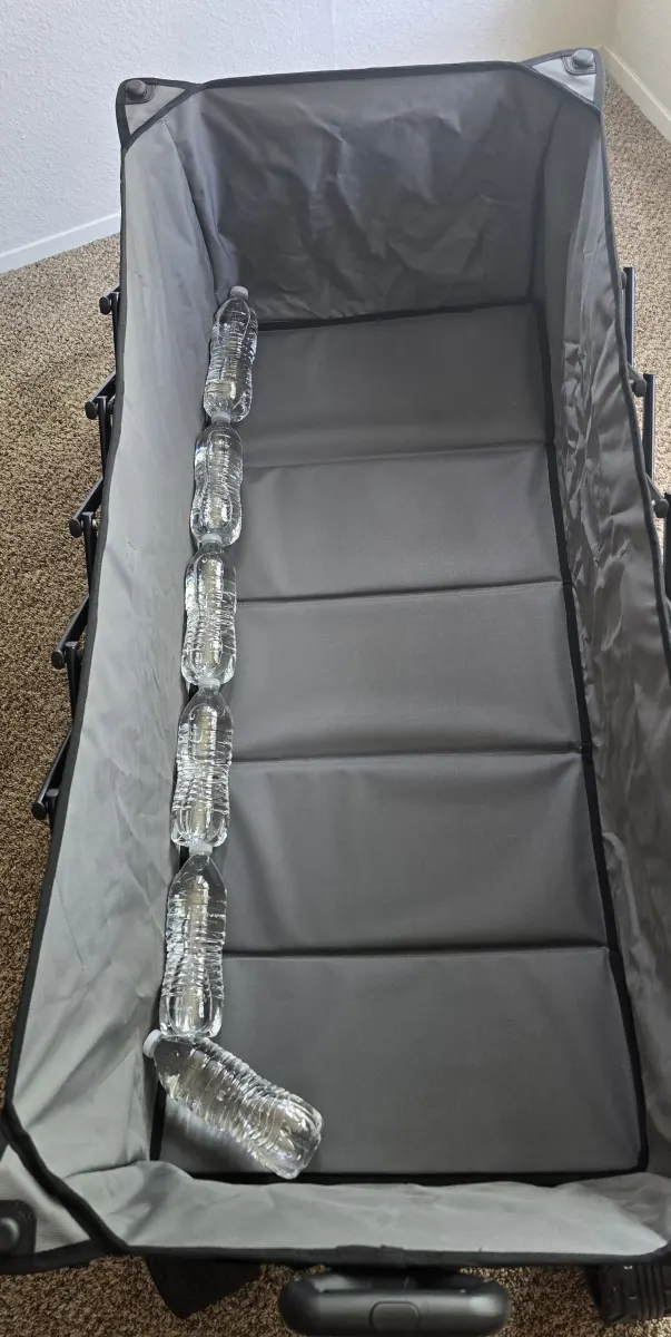 Brand New 2-in-1 Folding Wagon & Reclining Lounge Chair with push handle | Color Black