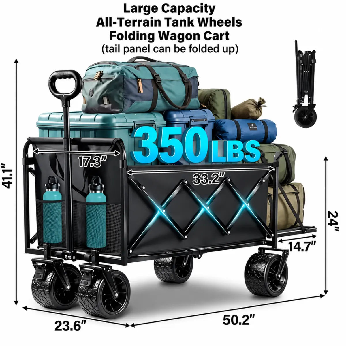 Brand New Large Heavy Duty Wagon | 350 Lb Capacity | Expandable Tailgate