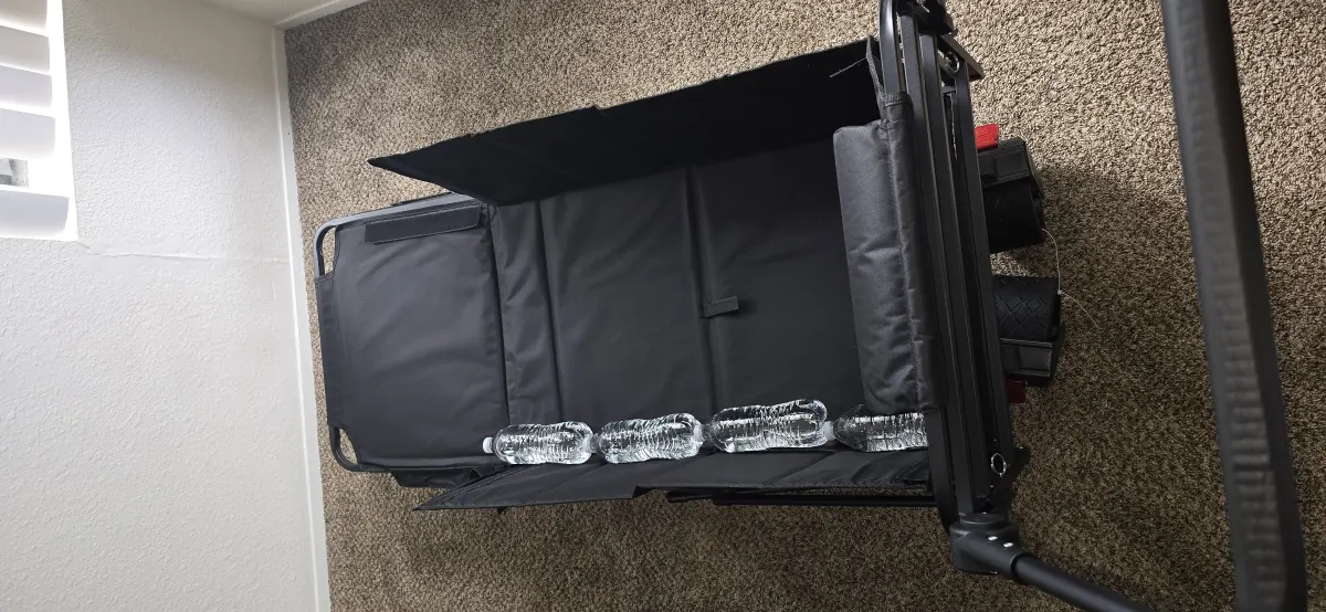 Brand New 2-in-1 Folding Wagon & Reclining Lounge Chair with push handle | Color Black
